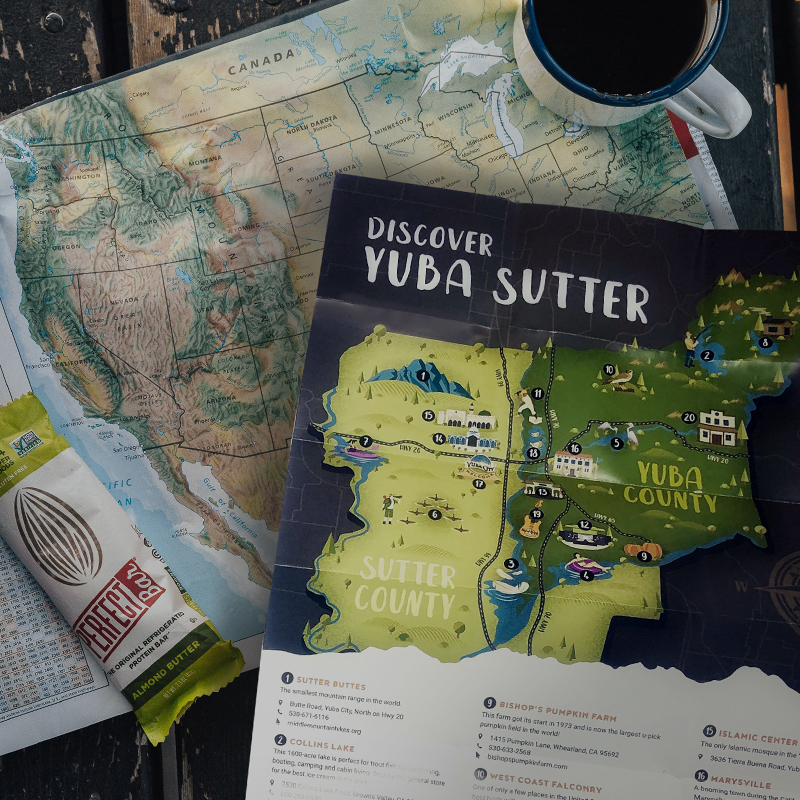 Prep for your journey with a scenic view of Yuba Sutter's landscape.