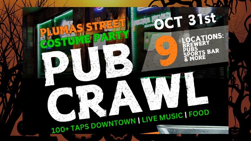 Yuba City Halloween Pub Crawl 2024: Costumes, Drinks & Fun on Plumas Street